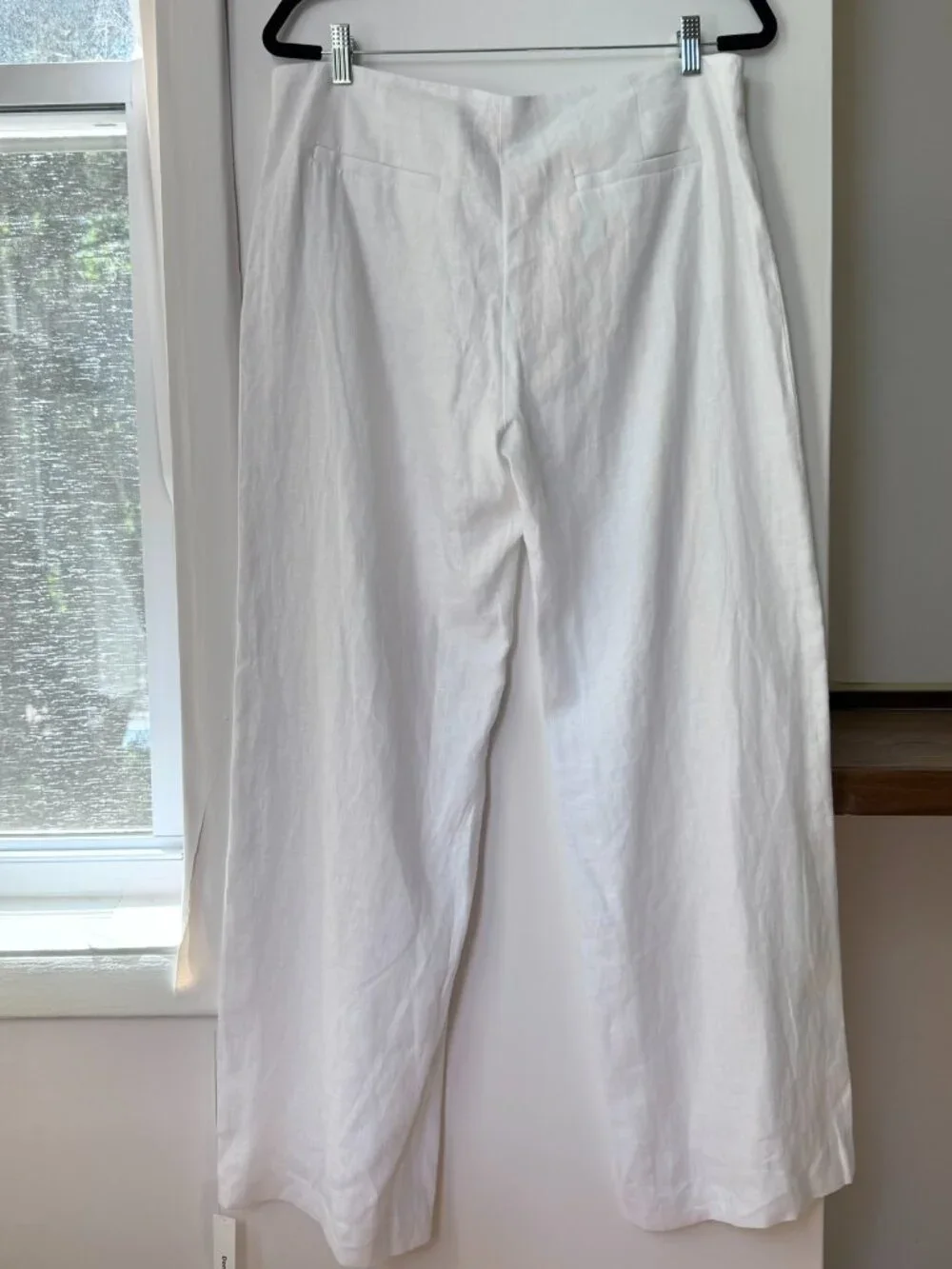 NWT Reformation Vida Linen Low Rise Pants White 10